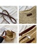 Premium Straw Weaved Bag with Faux Leather Strap