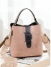 Faux Snake Skin Satchel Bag with Long Strap 
