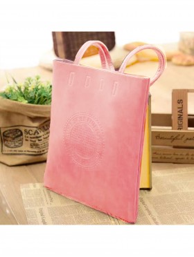 Solid Colour Glossy PU Tote Bag 