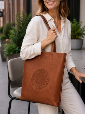 Solid Colour Glossy PU Tote Bag 