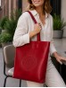Solid Colour Glossy PU Tote Bag 