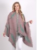 Feather Patterned Scarf w/ Fringe