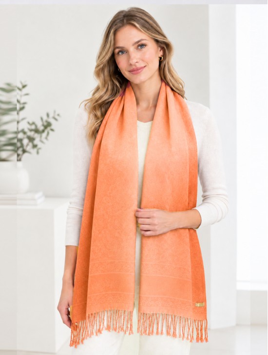 Solid Color Two-Tone Shawl Scarf