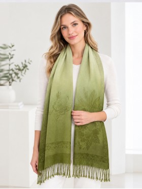 Solid Color Two-Tone Pashmina