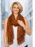SCARF, LINEN, LEO, LARGE