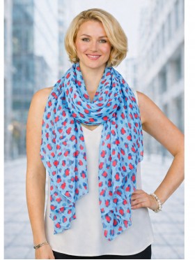 SCARF, LINEN, LEO, LARGE