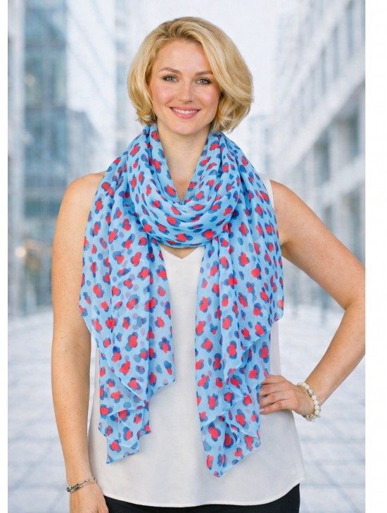 SCARF, LINEN, LEO, LARGE
