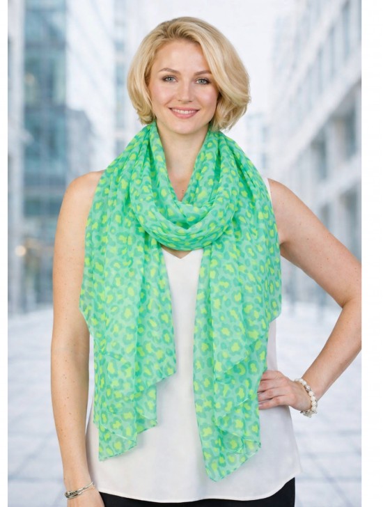 SCARF, LINEN, LEO, LARGE