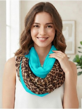 LEOPARD LOOP WITH COLOUR BOARDER