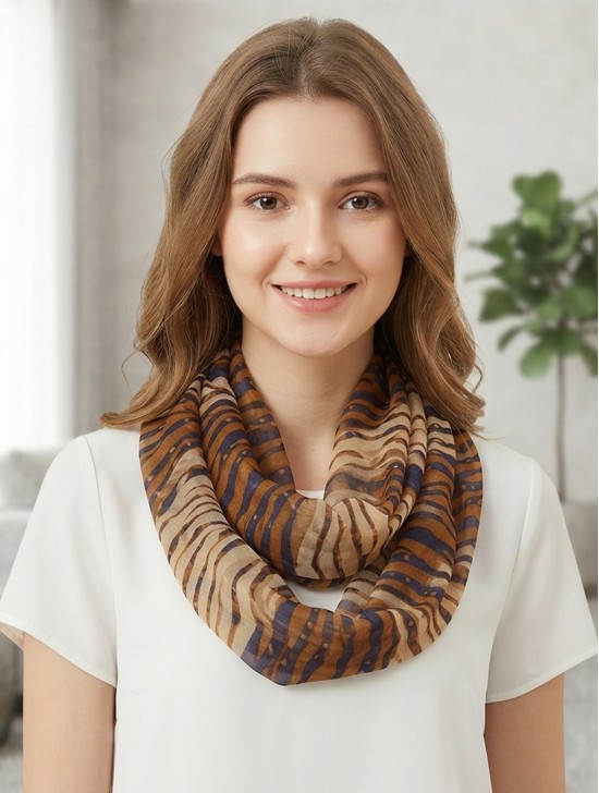 LOOP, CHIFFON TIGER PRINT LOOP, CHIFFON TIGER PRINT