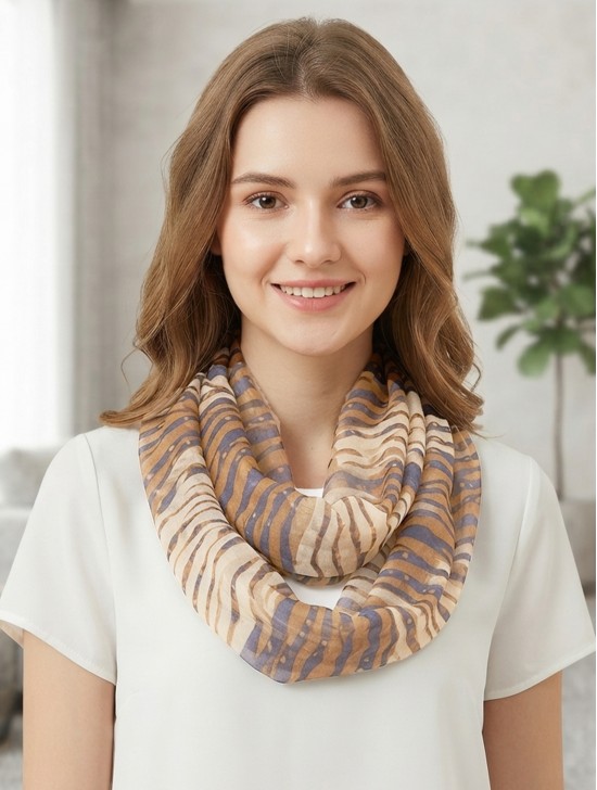 LOOP, CHIFFON TIGER PRINT LOOP, CHIFFON TIGER PRINT