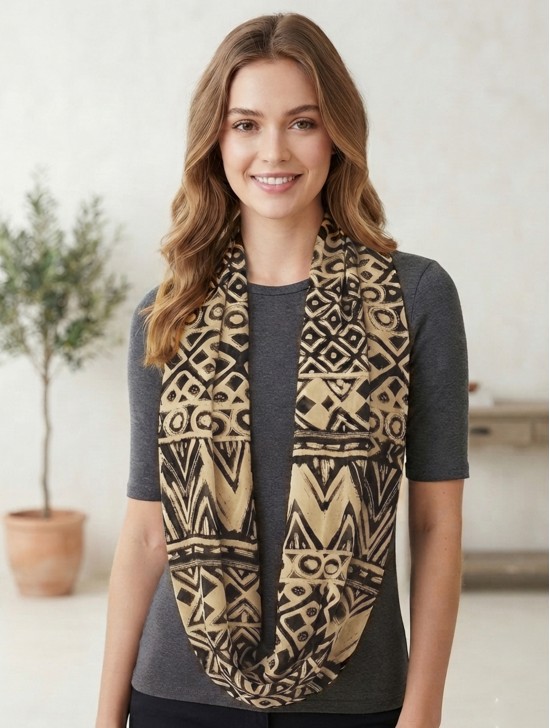 CHIFFON,LOOP, MAYA PATTERN CHIFFON,LOOP, MAYA PATTERN