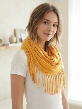 LOOP, SCARF, LONG FRINGE