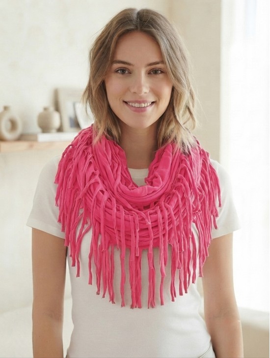 LOOP, SCARF, LONG FRINGE