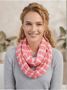 Jersey Striped Double Loop Scarf