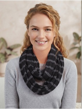 Jersey Striped Double Loop Scarf