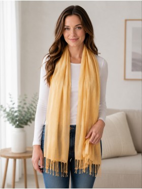 SOLID SILK BLEND SHAWL SCARF