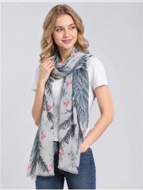 WINGS & FEATHER CASHMERE SCARF
