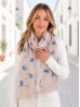 Textured Owl Design Scarf