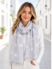 Textured Owl Design Scarf