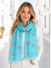 Textured Owl Design Scarf