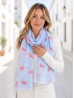 Textured Owl Design Scarf