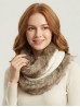 Faux Fur Trim Loop Scarf