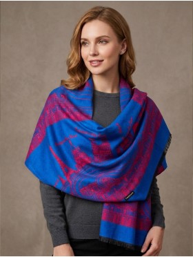 Trendy Paris Print Scarf/Cape