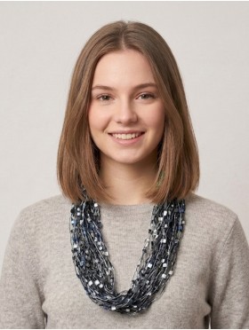 Magnetic Scarf Necklace W/ Confetti Popcorn