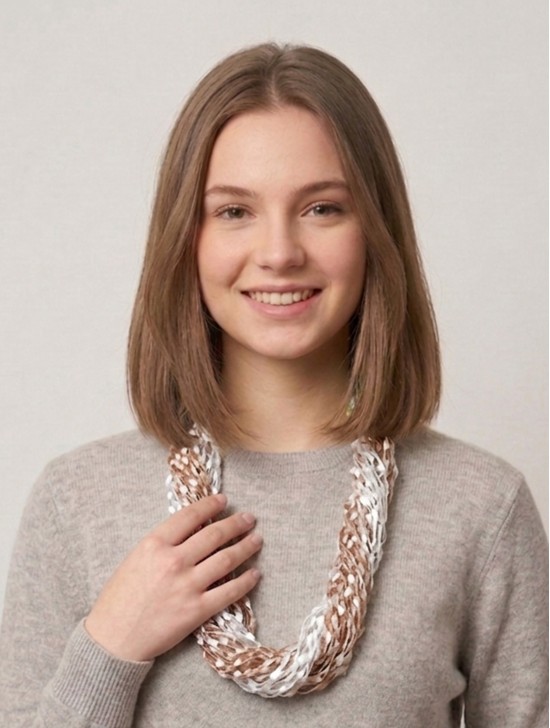 Magnetic Scarf Necklace W/ Confetti Popcorn