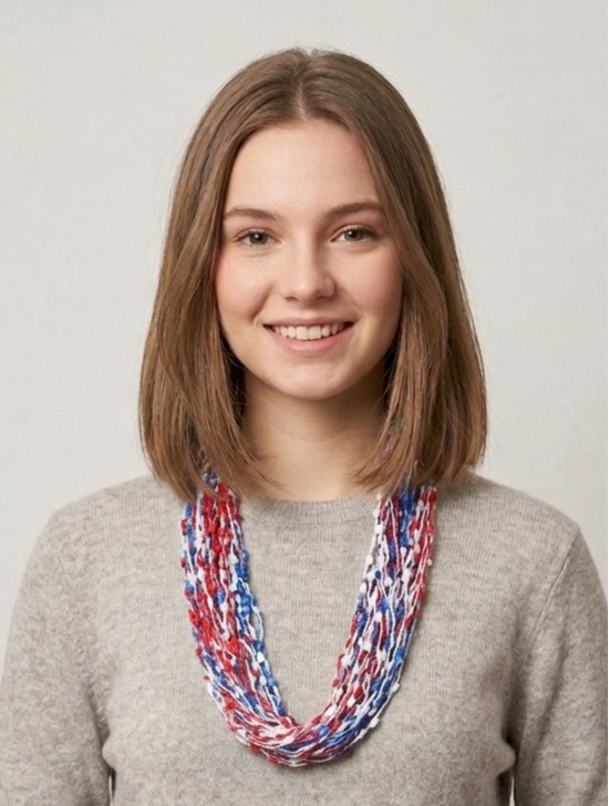 Magnetic Scarf Necklace W/ Confetti Popcorn
