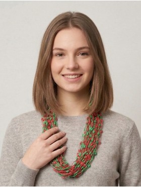Magnetic Scarf Necklace W/ Confetti Popcorn