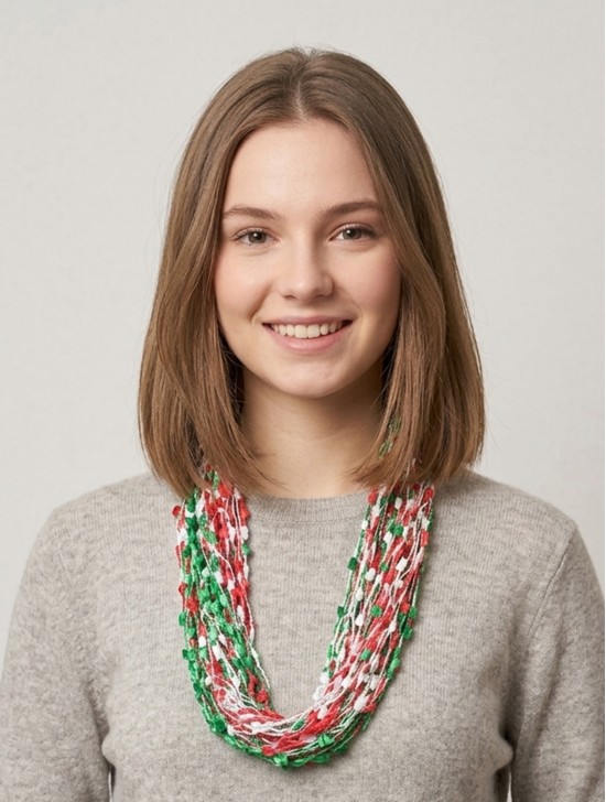 Magnetic Scarf Necklace W/ Confetti Popcorn