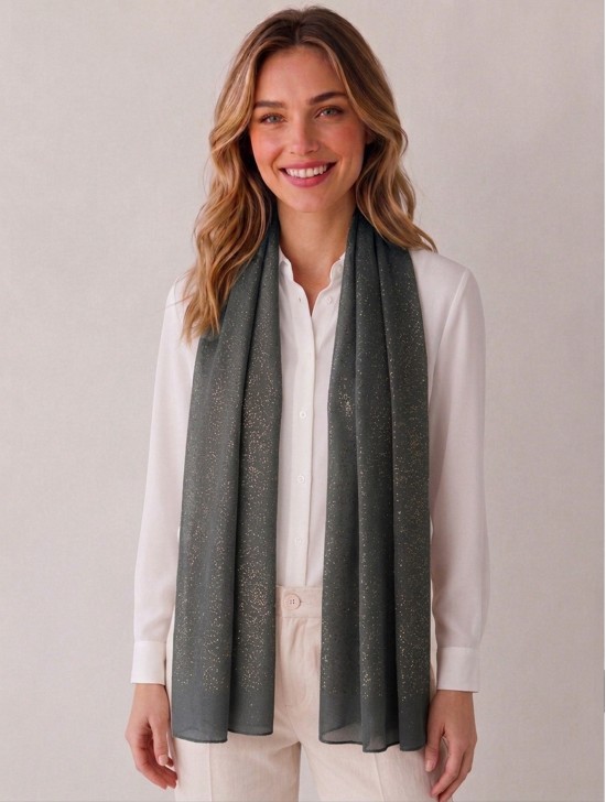 Sparkle Solid Colour Fashion Scarf