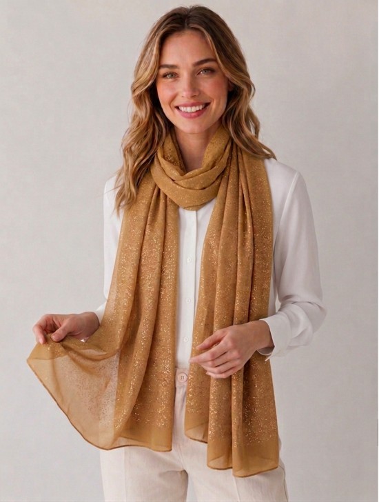 Sparkle Solid Colour Fashion Scarf