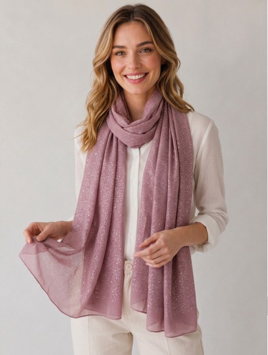Sparkle Solid Colour Fashion Scarf