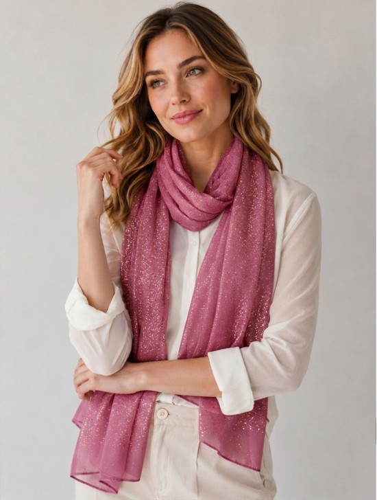 Sparkle Solid Colour Fashion Scarf