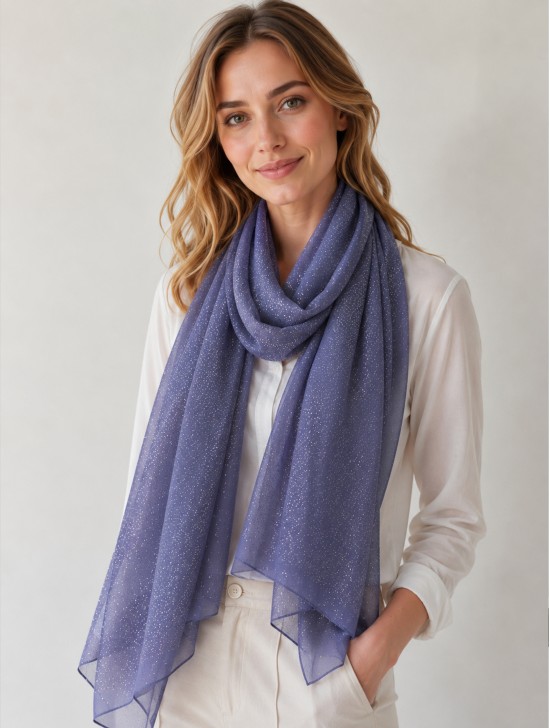 Sparkle Solid Colour Fashion Scarf