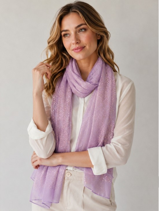 Sparkle Solid Colour Fashion Scarf