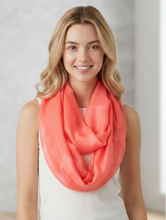 Solid Colour Loop Fashion Scarf