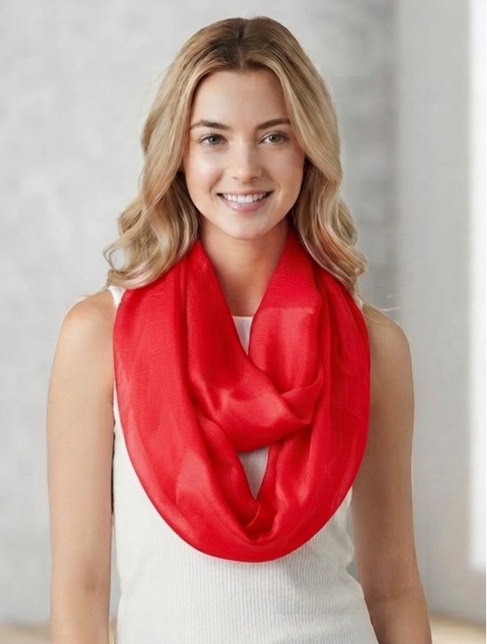 Solid Colour Loop Fashion Scarf