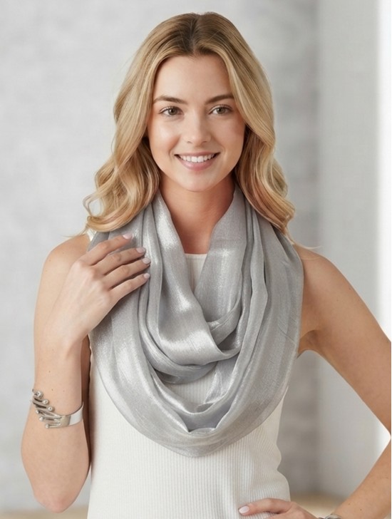 Solid Colour Loop Fashion Scarf