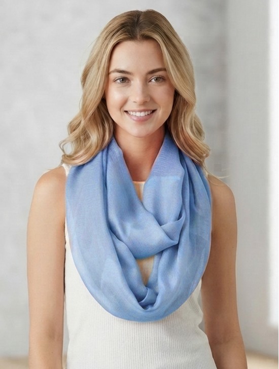 Solid Colour Loop Fashion Scarf