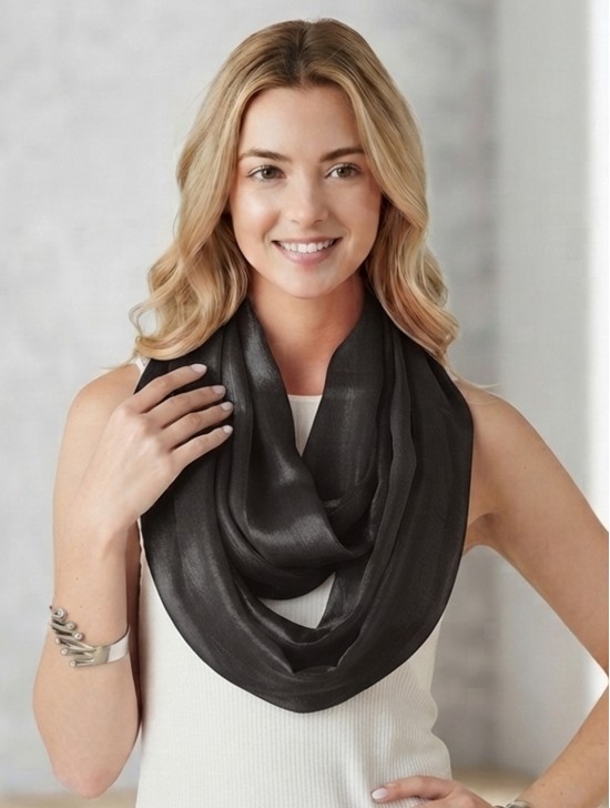 Solid Colour Loop Fashion Scarf