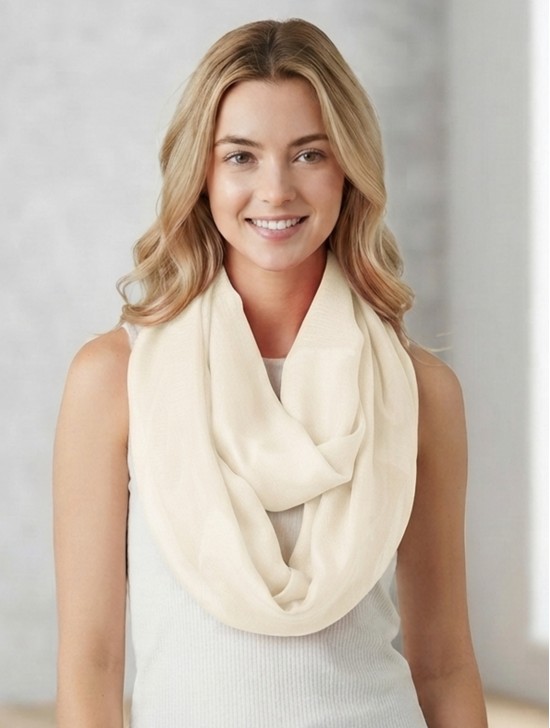 Solid Colour Loop Fashion Scarf