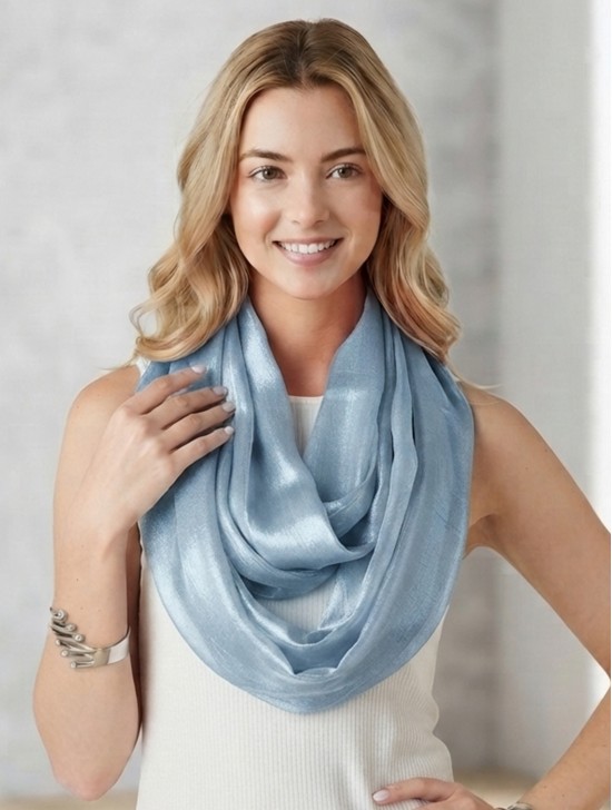 Solid Colour Loop Fashion Scarf