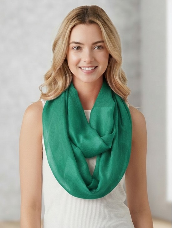 Solid Colour Loop Fashion Scarf