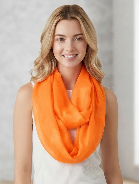 Solid Colour Loop Fashion Scarf