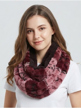 Leopard Print Plush Loop Scarf