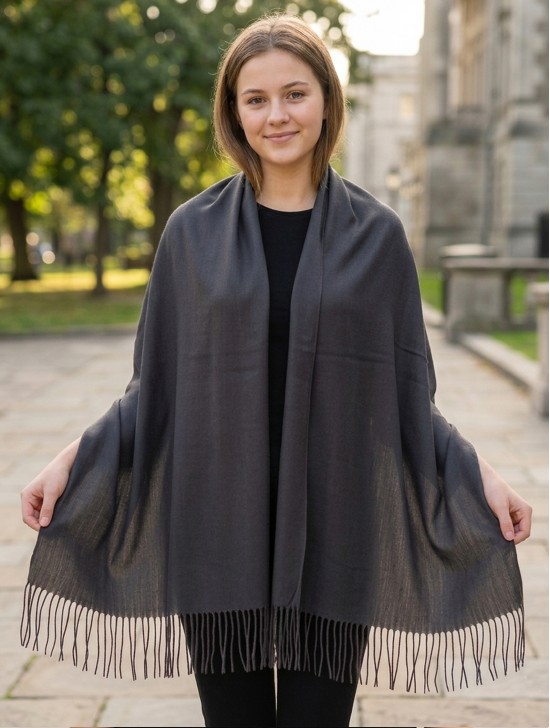 Soild Silk Blend Fashion Scarf